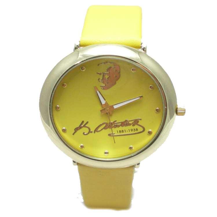 Atatürk imzalı sarı bayan kol saati